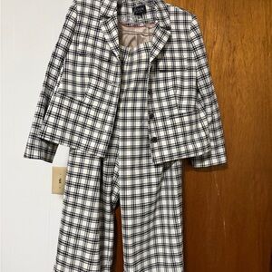 Plaid Women's Jacket & Coat Set